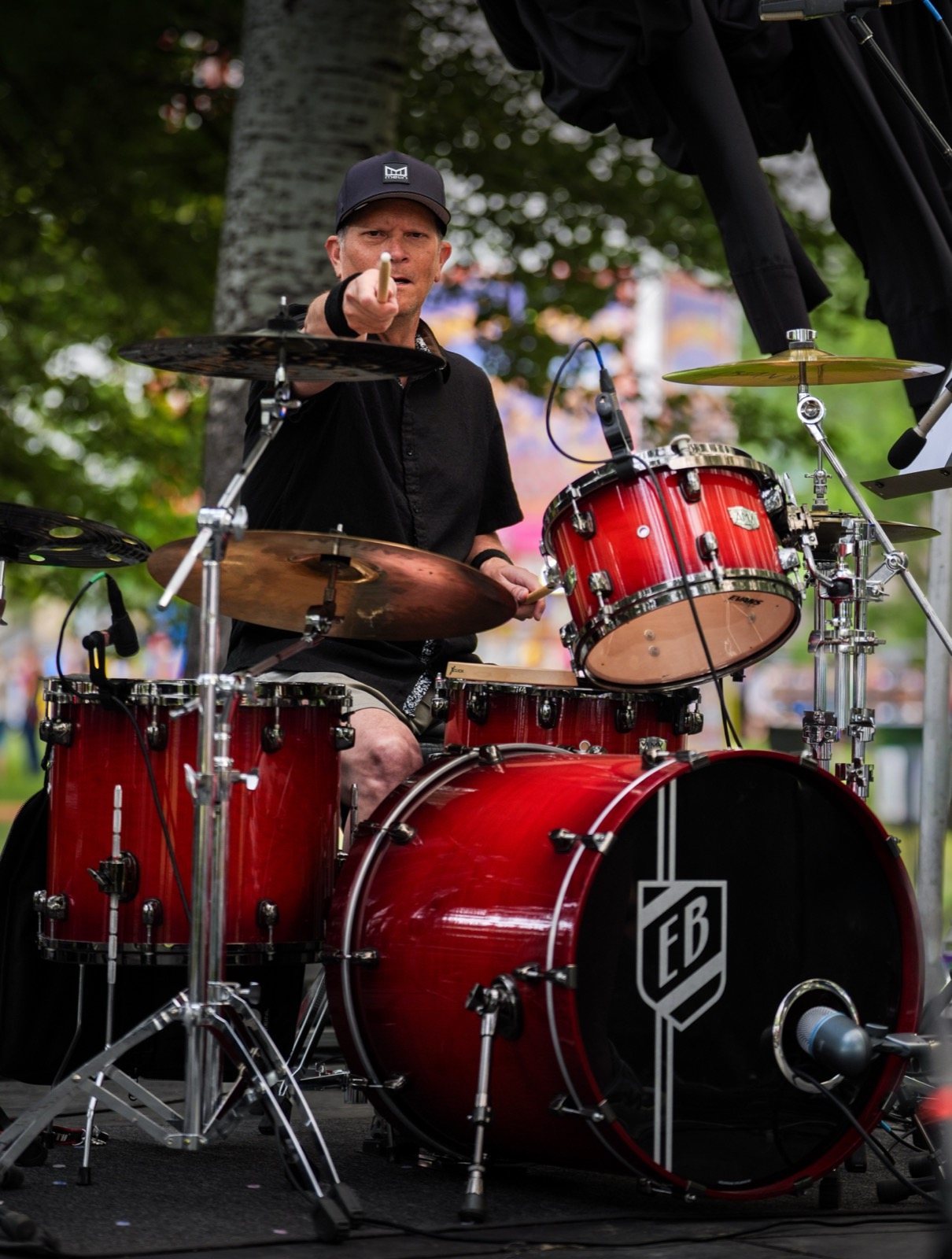 Live music photography — drummer mid-performance